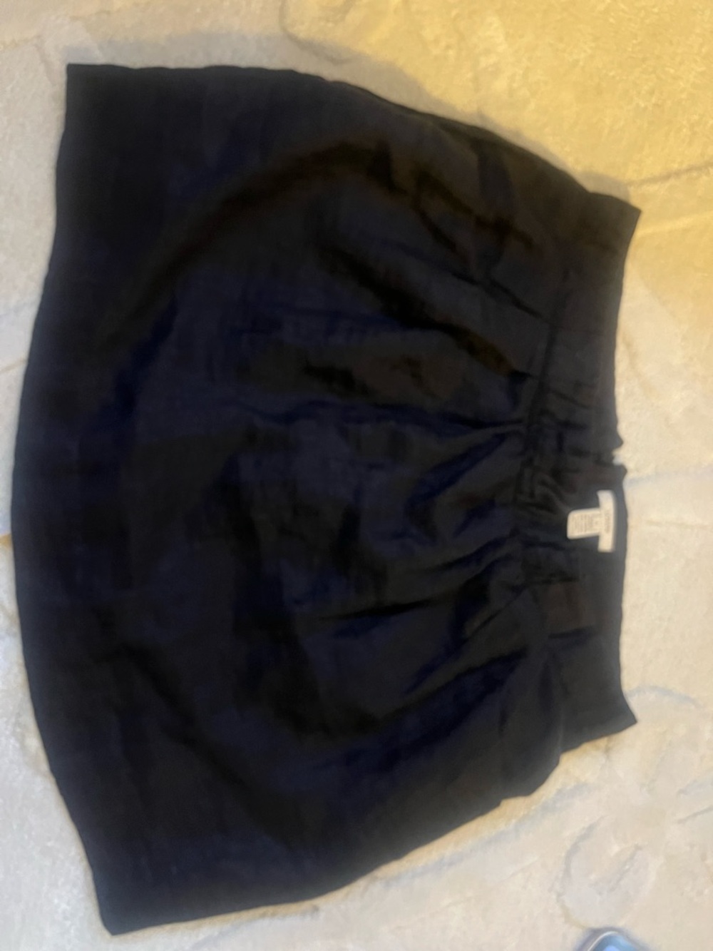 J. Crew Navy Gathered Mini Skirt